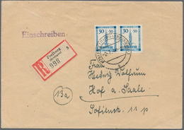 Französische Zone - Baden: 1949, 30 Pfg. Wiederaufbau Im Waagerechten Paar Als Portogerechte Mehrfac - Andere & Zonder Classificatie