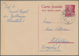 Französische Zone - Baden - Ganzsachen: 1949, Frage/Antwortkarte 20 Pfg.+20 Pfg. Lila Zusammenhängen - Sonstige & Ohne Zuordnung