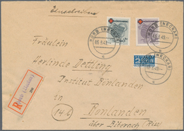 Französische Zone - Württemberg: 1949, 20 Pfg. Und 40 Pfg. Rotes Kreuz Als Portogerechte Frankatur A - Otros & Sin Clasificación