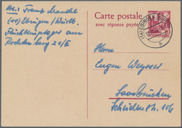 Französische Zone - Württemberg - Ganzsachen: 1949, Frage/Antwortkarte 20 Pfg.+20 Pfg. Lila Zusammen - Andere & Zonder Classificatie