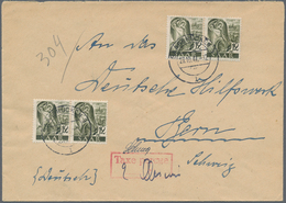 Saarland (1947/56): 1947, Zwei Briefe An Das Deutsche Hilfswerk In Bern/Schweiz Mit Saar I 12 Pfg. G - Storia Postale