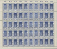 Bizone: 1949, 50 Pfennig Kölner Dom, Zwei Originalbögen, Davon Einmal Mit Plattenfehler I Auf Feld 9 - Andere & Zonder Classificatie