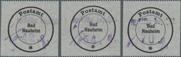 Deutsche Lokalausgaben Ab 1945: BAD NAUHEIM: 1945, Postverschlusszettel 42 (Pf) Bis 70 (Pf), Wertzif - Other & Unclassified