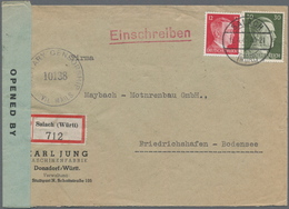 Alliierte Besetzung - Überroller-Belege: 1945, Dt.Reich, 12 Pf U. 30 Pf Hitler, MiF Auf Einschreibeb - Other & Unclassified