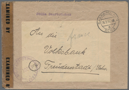 Alliierte Besetzung - Überroller-Belege: 1945, Brief Vom Postscheckamt Saarbrücken Mit Tagesstempel - Sonstige & Ohne Zuordnung