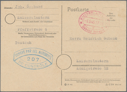 Alliierte Besetzung - Gebühr Bezahlt: Französische Zone: 1945, Kaiserslautern Roter Ovalstempel Von - Sonstige & Ohne Zuordnung