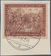 Alliierte Besetzung - Gemeinschaftsausgaben: 1947, Leipziger Frühjahrsmesse 24 + 26 Pf Kupfertiefdru - Otros & Sin Clasificación