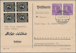 Alliierte Besetzung - Gemeinschaftsausgaben: 1948. Zehnfach-Drucksache Vom Mit 2 Pf Pflanzer 20er-UR - Otros & Sin Clasificación