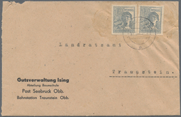 Alliierte Besetzung - Gemeinschaftsausgaben: 1947, Kontrollrat Arbeiter 12 Pf Grau, Zwei Ungezähnte - Sonstige & Ohne Zuordnung