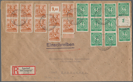 Alliierte Besetzung - Gemeinschaftsausgaben: 1948. Zehnfach-R-Brief Mit 10x 24Pf M+B (1x WOR, 1x WUR - Altri & Non Classificati