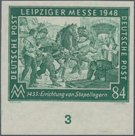 Alliierte Besetzung - Gemeinschaftsausgaben: 1948, Sonderausgabe Leipziger Messe, 84 Pf Grün, UNGEZÄ - Other & Unclassified