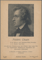Alliierte Besetzung - Ganzsachen: 1946. Postkarte 12 Pf Ziffer Mit Rs. Bild-Zudruck "Frédéric Chopin - Altri & Non Classificati