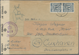 Alliierte Besetzung - Besonderheiten: 1947, 2 X 12 Pf Grau 'Ziffer', MeF Auf Brief Von JENA, 8.4.47, - Sonstige & Ohne Zuordnung
