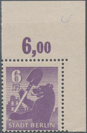 Sowjetische Zone - Berlin Und Brandenburg: 1945, 6 Pf Berliner Bär Mit Seltener Gummivariante 'glatt - Autres & Non Classés