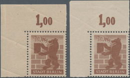 Sowjetische Zone - Berlin Und Brandenburg: 1945, 10 Pf Berliner Bär, Hellsiena, Postfrisch Auf Graur - Andere & Zonder Classificatie