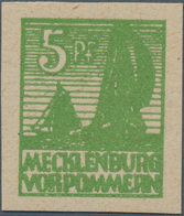 Sowjetische Zone - Mecklenburg-Vorpommern: 1946, Freimarke: Sogen. Abschiedsausgabe 5 Pf, Papier Y, - Altri & Non Classificati