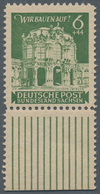 Sowjetische Zone - Ost-Sachsen: 1945, 6 Pfg Dunkelgrünoliv Als Unterrandstück In Der Sehr Seltenen M - Sonstige & Ohne Zuordnung