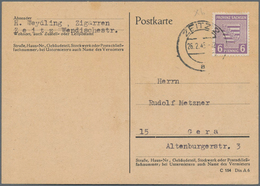 Sowjetische Zone - Provinz Sachsen: 1945, 6 Pf Rötlichgrauviolett Mit Wasserzeichen Stufen Fallend A - Otros & Sin Clasificación