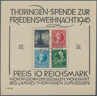 Sowjetische Zone - Thüringen: 1945, Blockausgabe Weihnachten Auf Weißem Papier In Type II, Genau Mit - Other & Unclassified