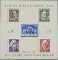 Sowjetische Zone - Thüringen: 1946, Theaterblock Mit Wz. YZ "Stufen Steil Steigend" (von Der Rücksei - Sonstige & Ohne Zuordnung