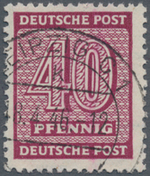 Sowjetische Zone - West-Sachsen: 1946, 40 Pf Dunkelmagenta Mit Wz. X Auf Weißem Papier Mit Feiner Ne - Altri & Non Classificati