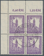 Sowjetische Zone - West-Sachsen: 1946, Abschiedsausgabe 6 Pf Im Viererblock Aus Der Linken Oberen Bo - Sonstige & Ohne Zuordnung