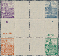 Sowjetische Zone - West-Sachsen: 1946, Leipziger Messe, Herzstück Aus Gezähntem Druckbogen Mit Falle - Sonstige & Ohne Zuordnung