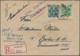 Sowjetische Zone - Bezirkshandstempel - I - Bez. 3 (Berlin): BERLIN 58: 84 Pf Arbeiter Mit Aufdruck - Otros & Sin Clasificación