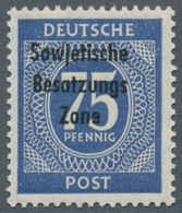 Sowjetische Zone - Allgemeine Ausgaben: 1948, Freimarke: Maschinenaufdruck Alliierter Kontrollrat Zi - Sonstige & Ohne Zuordnung