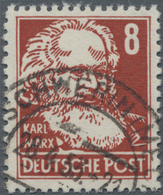 DDR: 1952/1953, 8 Pfg. "Köpfe II" Auf Gewöhnlichem Papier Mit Wasserzeichen DDR Posthorn Senkrecht I - Lettres & Documents