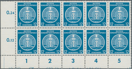 DDR - Dienstmarken A (Verwaltungspost B): 1954, 12 Pfennig Dienstmarke Staatswappen Zirkelbogen Als - Other & Unclassified