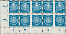 DDR - Dienstmarken A (Verwaltungspost B): 1954, 12 Pfennig Dienstmarke Staatswappen Zirkelbogen Als - Andere & Zonder Classificatie