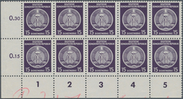 DDR - Dienstmarken A (Verwaltungspost B): 1954, 15 Pfennig Dienstmarke Staatswappen Zirkelbogen Als - Autres & Non Classés