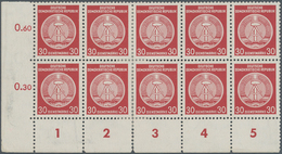 DDR - Dienstmarken A (Verwaltungspost B): 1954, 30 Pfennig Dienstmarke Staatswappen Zirkelbogen Als - Otros & Sin Clasificación