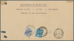 Berlin: 1949: Provisorische Einlieferungsbescheinigung über 569 Pakete – Dir Höchste Bekannte Anzahl - Storia Postale