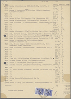 Berlin: 50 Pf. Schwarzaufdruck Im Paar Auf Selbst Gefertigter Einlieferungsliste über Insges. 65 Pak - Storia Postale