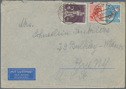 Berlin: 1949: IAS-Luftpostbrief Bis 20g Übersee DM 2,50 Mit 20 + 30 Pf. Rotaufdruck, Dazu 2.- DM Ste - Storia Postale