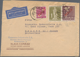 Berlin: 1949: Firmenumschlag Als IAS-Luftpostbrief Europa 61 – 80g Tarif I ( 50 + 3 X 30 + 4 X 50 Ge - Storia Postale