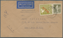 Berlin: 1949: IAS-Luftpostbrief Übersee, Tarif I – Niedrigste Gewichtsstufe Bis 10g ( 50 + 1.- DM LP - Brieven En Documenten