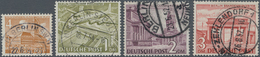 Berlin: 1949 'Berliner Bauten I' 4 Pf., 1 DM, 2 DM Und 3 DM Je Auf Papier Mit Wz. 1X (fallend), Je S - Storia Postale