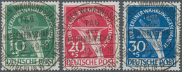Berlin: 1949, 10 Pf. Bis 30 Pf. Währungsgeschädigte, Außergewöhnlich Schöner Luxussatz, Je Mit Glask - Storia Postale