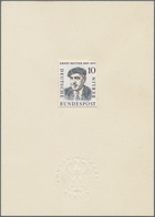 Berlin: 1957, Männer Aus Der Geschichte, Vorlagekarton Mit 10 Pf Entwurf Prof. Dr. Ernst Reuter In E - Brieven En Documenten