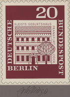 Berlin: 1963, Künstlerentwurf (17x20) Einer Nicht Verausgabten Marke Von Prof. H.Schillinger, 20 Pf. - Brieven En Documenten
