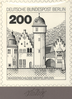 Berlin: 1977, Original-Künstlerentwurf (15x17,5) Von Prof. H.Schillinger Zur Freimarken-Ausgabe Burg - Storia Postale