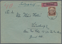 Berlin - Rohrpost: 1940, 10 Pf Hindenburg, Portogerechte EF Auf Rohrpost-FELDPOST-Brief Mit Komplett - Sonstige & Ohne Zuordnung