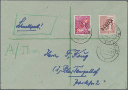 Berlin - Postschnelldienst: 60 Pf. Schwarzaufdruck Mit 40 Pf. Rotaufdruck Zusammen Auf Postschnelldi - Lettres & Documents
