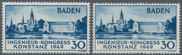 Französische Zone - Baden: 1949, 30 Pfg. „Europäischer Ingenieur-Kongress, Konstanz“ In 1. Und 2 Auf - Sonstige & Ohne Zuordnung