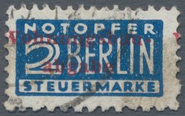 Französische Zone - Württemberg - Wohnungsbau-Abgabe: 1949, 2 Pf Mit Kombinierter Zähnung K14, L12 M - Sonstige & Ohne Zuordnung