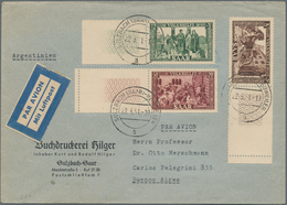 Saarland (1947/56): 1951. Volkshilfe 8F, 12F Und 50F, Je Mit Leerfeldern, Auf Lp-Brief Von "Sulzbach - Cartas & Documentos