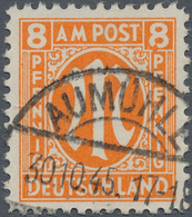 Bizone: 1945, 8 Pfg. Deutscher Druck Mit Plf.: "rechte Wertziffer 8 Unten Offen". Seltenes Stück, Ge - Other & Unclassified